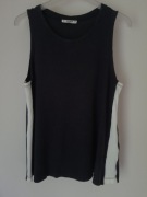 bluzka bez rękawów 38/M PULL&BEAR czarna lampasy