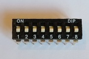 DIP switch 8 pozycyjny, niski, do druku
