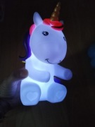 Lampka nocna jednorożec z podstawką 