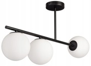 Nowa Lampa sufitowa Milano potrójna mleczne kule symetryczne