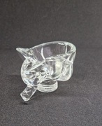 Uchwyt na fajkę słonik, vintage, stare szkło lane, lata 70 XX wieku