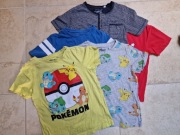 Zestaw 5 sztuk, POKEMON i inne bluzki rozm.128