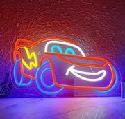 NEON LAMPKA CARS ZYGZAK MCQUEEN LED DEKORACJA AUTA PIXAR 