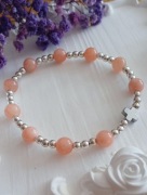 Bransoletka różaniec z naturalnego kamienia słonecznego 