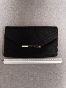 Elegancka czarna torebka kopertówka - New Look