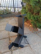 Piec piecyk rakietowy / kuchenka turystyczna 100x100x3 + pogrzebacz