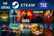 Steam 75 € Euro EU EUR Doładowanie Kod Karta Podarunkowa Gift