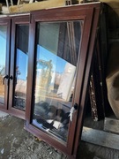 Okna drewniane uchylno-rozwieralne 77x150 cm