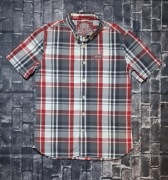 SUPERDRY KOSZULA MĘSKA Z KRÓTKIM RĘKAWEM W KRATKĘ LOGO PREMIUM