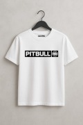 Biała koszulka Pitbull logo sportowa