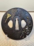 Tsuba żelazna szkoła Mito/Shoami okres Edo XVIII/XIX w. katana wakizashi