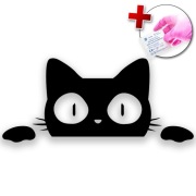 NAKLEJKA NA SAMOCHÓD AUTO LAPTOP - CIEKAWSKI KOT