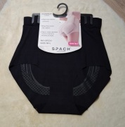 Wysoki stan obciskające majtki czarne M/L