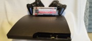 PS 3 Slim,dwa pady i gry