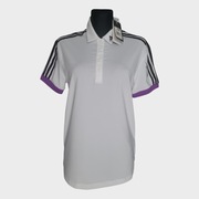 Adidas W JL3 SS Biała Koszulka Polo Damska S – Golf, Oddychająca Komfortowa