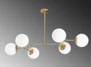Lampa kule złota Damar 6 kloszy Bonami 