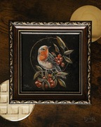 Rudzik w jarzębinie