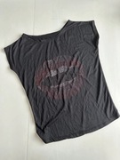 Bluzka T-shirt z nadrukiem usta true or dare oversize S/36 #1837