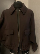 ZARA kurtka bomberka biker ramoneska narzutka oversize czekoladowy brąz