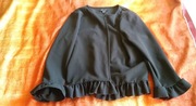 New Look 34 czarne bolerko z falbanami eleganckie