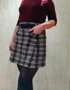 Ciepła spódnica w kratę