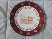 Pamiątkowy talerz o średnicy 19 cm z nadrukiem. 1974 r.