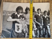 Fotografia RTS Widzew Łódź piłka nożna Zbigniew Boniek Józef Młynarczyk 