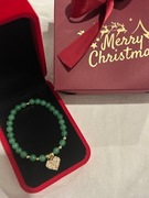 Bransoletka Kamień Naturalny Awenturyn Zawieszka złocenie