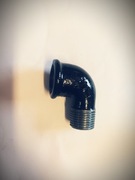 Kolano 1/2 nyplowe czarny błysk