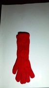 Nowe rekawiczki marszczone czerwone