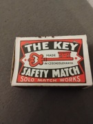 The Key Safety match Czechoslovakia duże stare pudełko z zapałkami