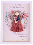 Ramka Dzień Babci i Dziadka Anioł Stróż Rękodzieło Makrama 21x30 Prezent