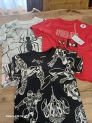 Bluzki na krótki rękaw spiderman zestaw komplet  nowe 110