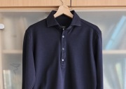 Popover z granatowej (navy) bawełnianej pique, marka Girav, rozm. M