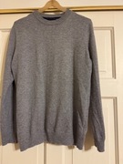 Sweter męski M Pull&Bear szary ciepły dzianina z dodatkiem wełny 