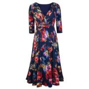 Alie Street_Annie Dress In Midnight Garden Floral_L/XL