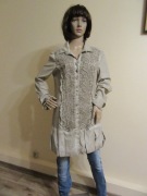 ELISA CAVALETTI długa koszula tunika sukienka ozdobne guziki jak nowa_ L