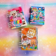 Zestaw 3 szt.Książeczka na rzepy Avatat. Dziewczyny mini. Toca Boca mini.