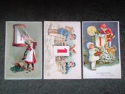 Przedwojenne pocztówki noworoczne 3szt