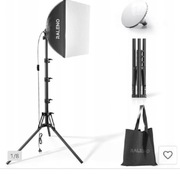 RALENO Softbox, zestaw do studia fotograficznego LED 50 W, 40 x 40 cm