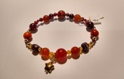 Bransoletka z minerałów handmade granat jadeit cytryn agat 