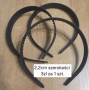 Opaski plastikowe czarne 2,2 cm szerokie baza do opasek włosy DIY