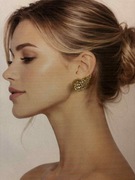 Kolczyki skrzydła w kolorze złotym z kryształkami