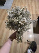 Bukiet ślubny z suszonej gipsówki boho rustykalny