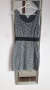 Koronkowa sukienka H&M 34 XS Szara
