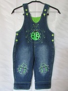 Spodnie jeansowe, dziecięce (ogrodniczki) Roz. 56