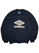 Granatowa bluza umbro bez kaptura crewneck kremowe logo nike adidas