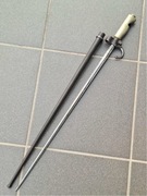 Bagnet francuski Lebel 1886 zgodny trafiony odłamkiem ciekawy