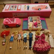 zestaw lalek Barbie auto szafa akcesoria lol
