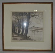 Jan Rubczak (1884-1942)- oryginalna akwaforta pod tytułem „Skałka”.